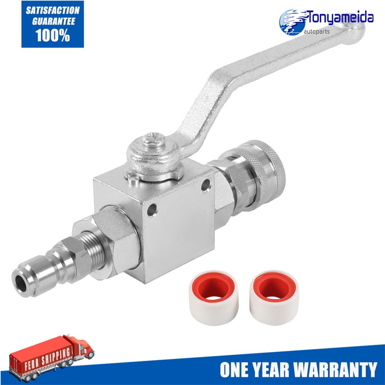 3/8″ Ball Valve for Pressure Washers Max 4500 PSI 3/8″ fitting Female Out