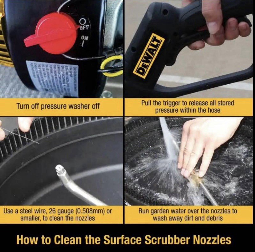 DEWALT 18″ 3700 PSI Surface Cleaner, Black Steel Deck DXPA37SC