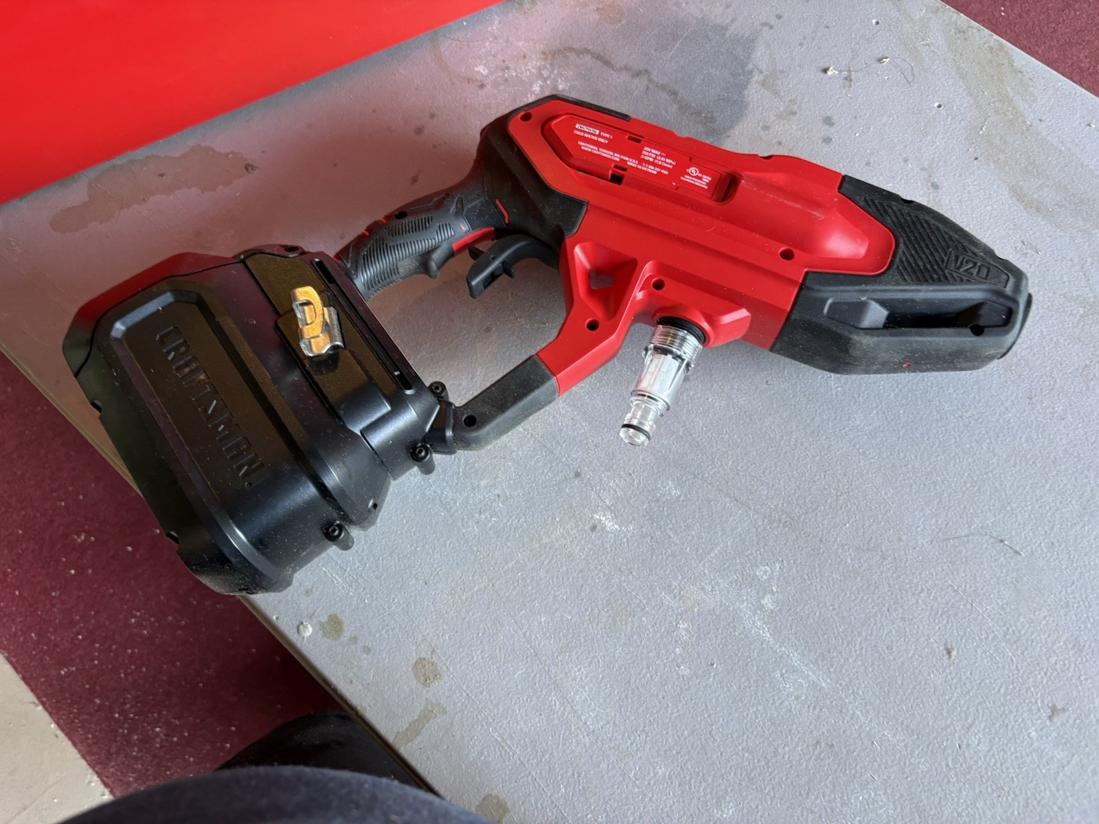 Craftsman V20 20V 350 PSI Cold Water Cordless Pressure Washer Kit Quick Connect