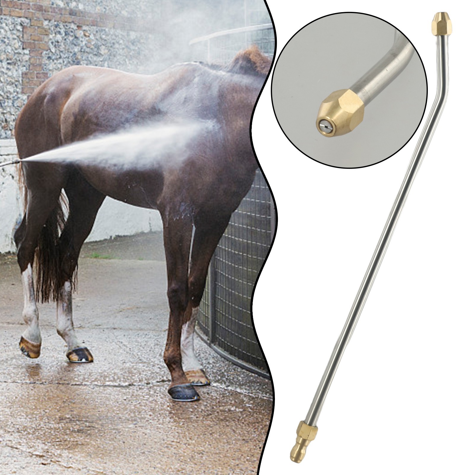 Easy To Use Auto Cleaning Tool Wash Nozzle Angled Work Efficiency 1 Pc
