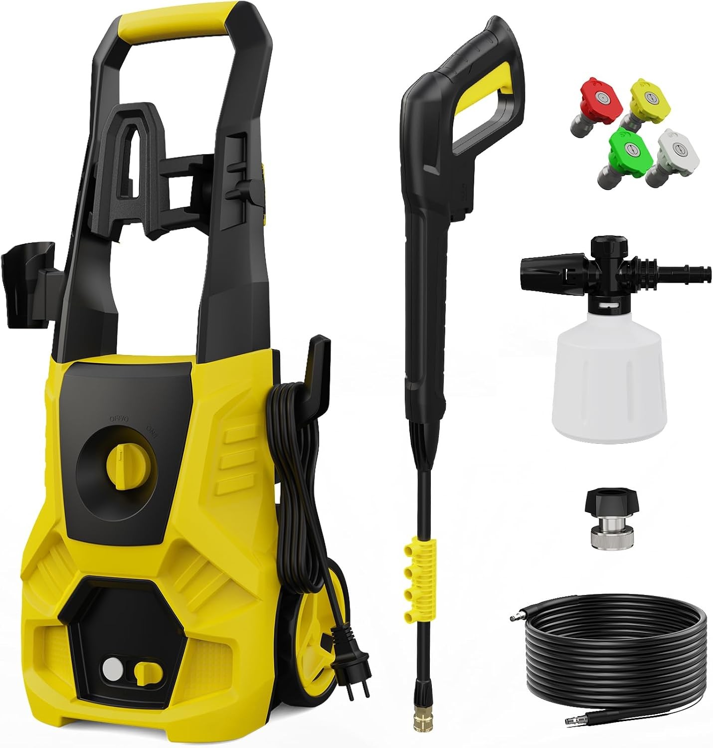 Electric Power Washer 5000PSI 4 Nozzle Soap