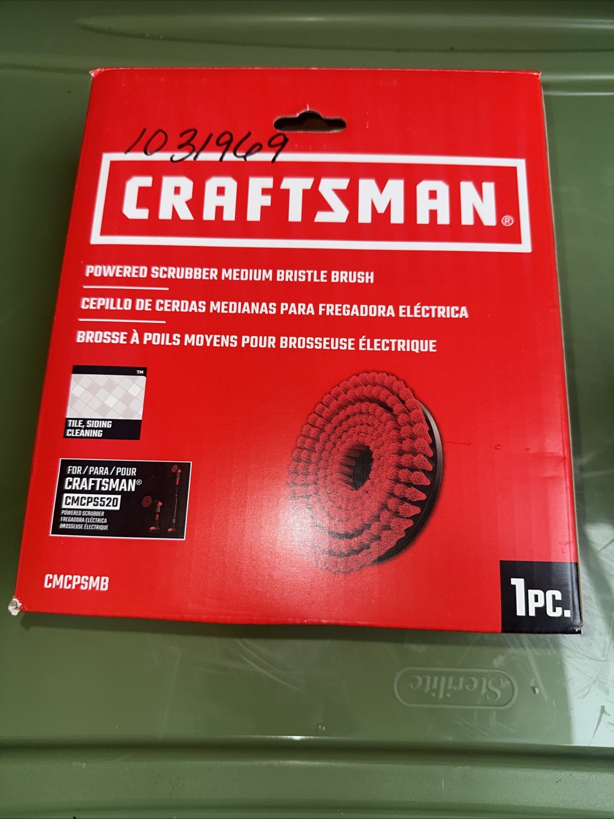CRAFTSMAN Power Scrubber Medium Bristle Brush-RED- CMCPSMB (Stxx)