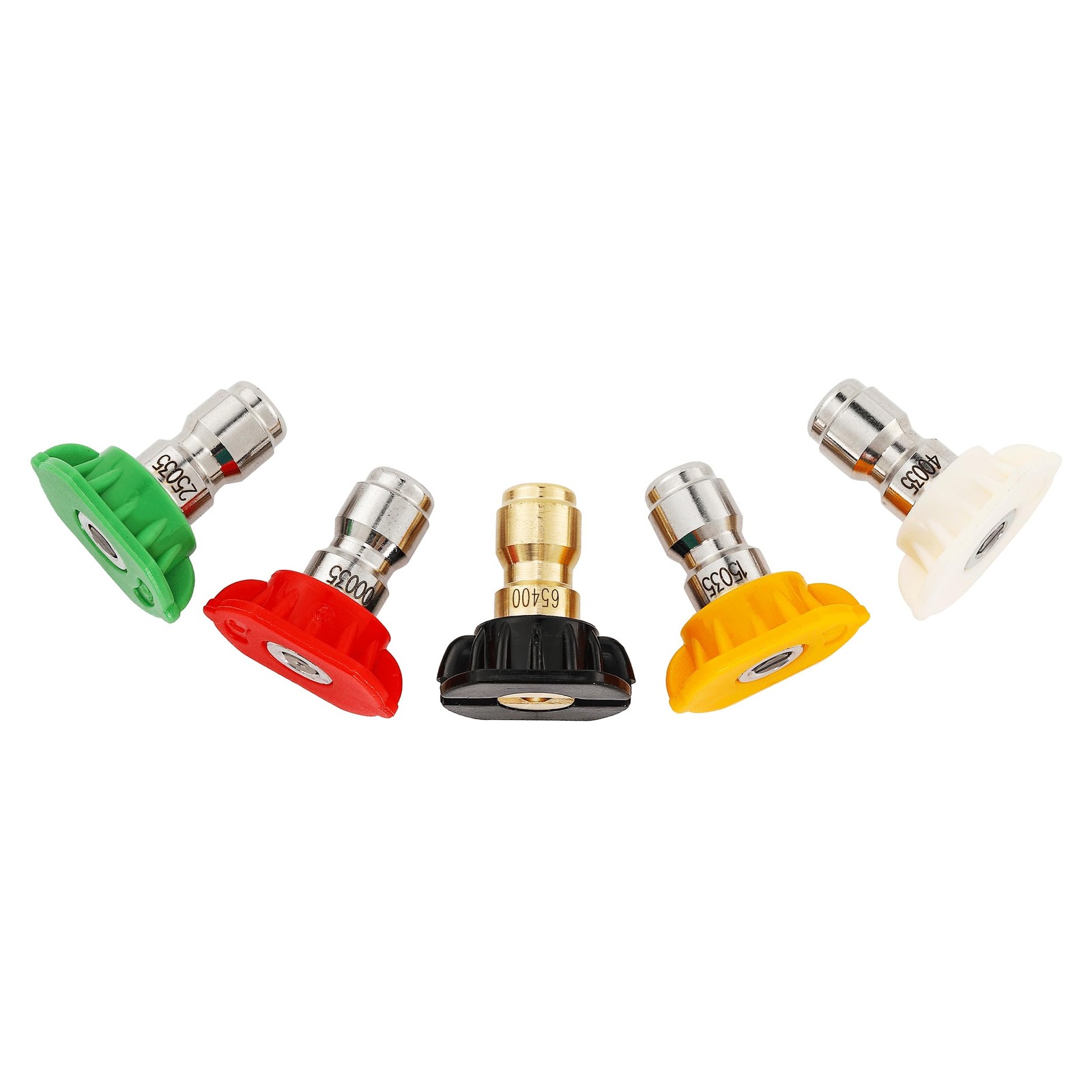 Pressure Washer Nozzle Tips Multiple Degrees 1/4 inch 5-Pack Orifice 3.5
