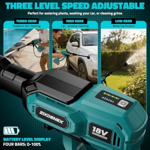 Cordless Portable Pressure Washer for Makita 18V Battery, 1000 PSI