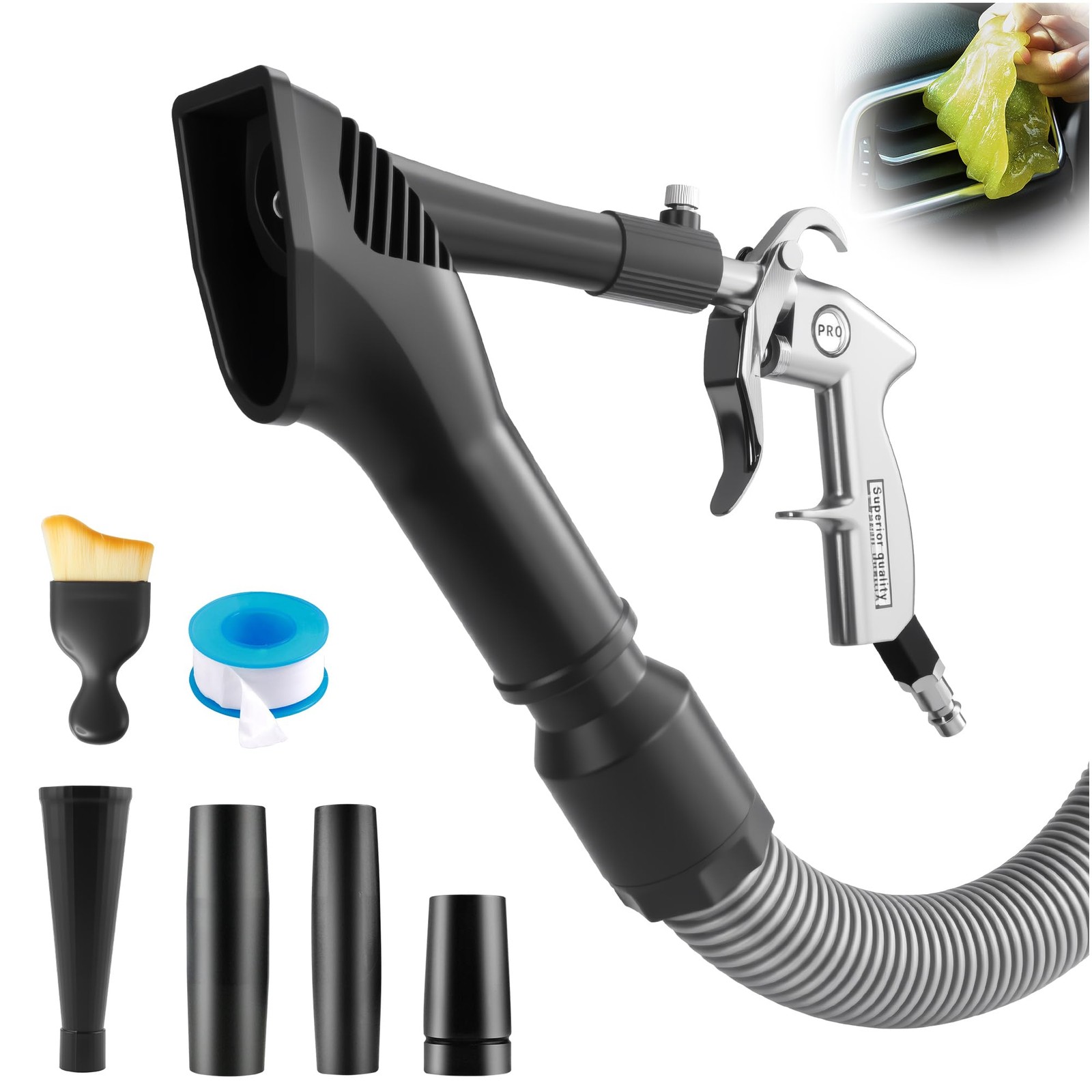 GOCCIDA 2IN1 Car Interior Detailing Air Blow Gun & vacunm Gun with Adjustable…