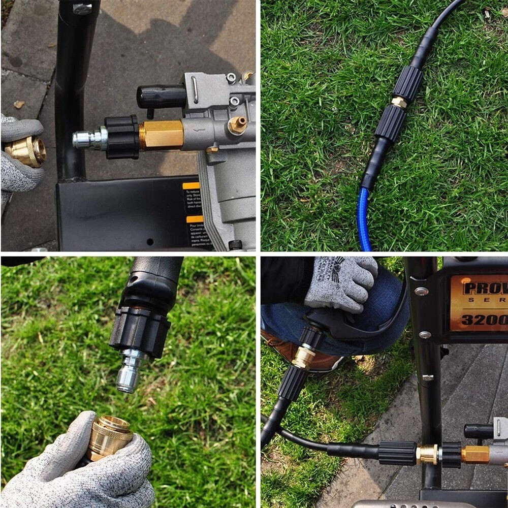 20FT 5800PSI High Pressure Washer Hose M22-14mm Power Washer Extension Hose US