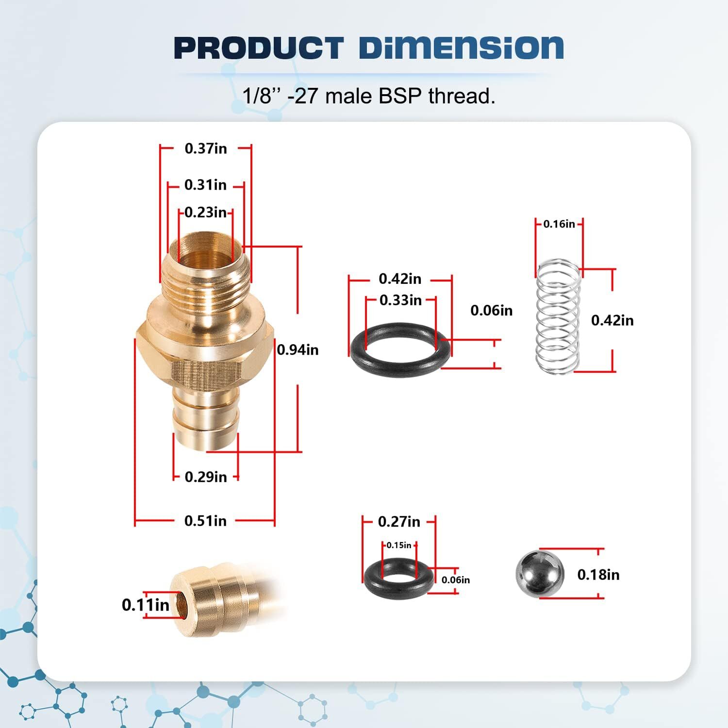 Pressure Washer Chemical Soap Injector Kit for Briggs Stratton 190593GS/190635GS