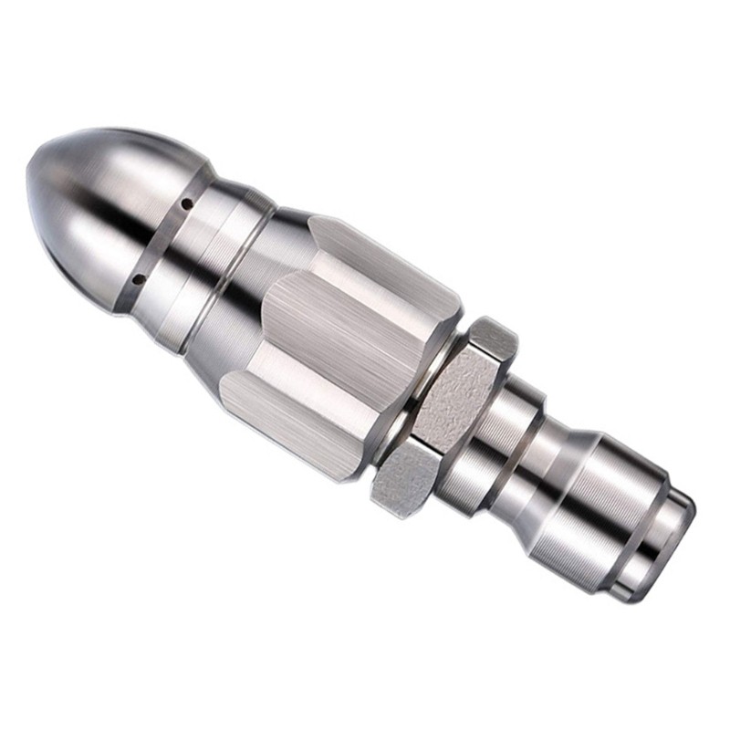 Stainless Steel 1/4inch Quick Connecting Sewer Jetter Nozzle Easy to Install