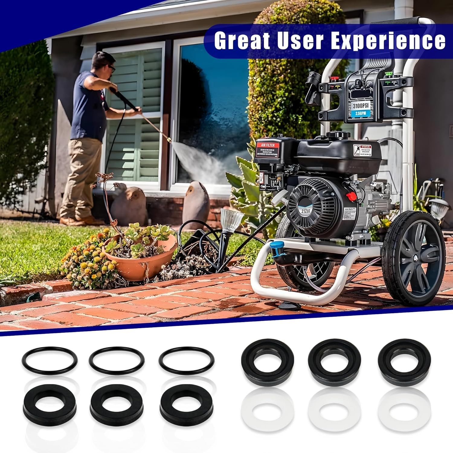 Pressure Washer Pump Seal Kit Replacement for Simpson Cleaning 510005 Seal Kit
