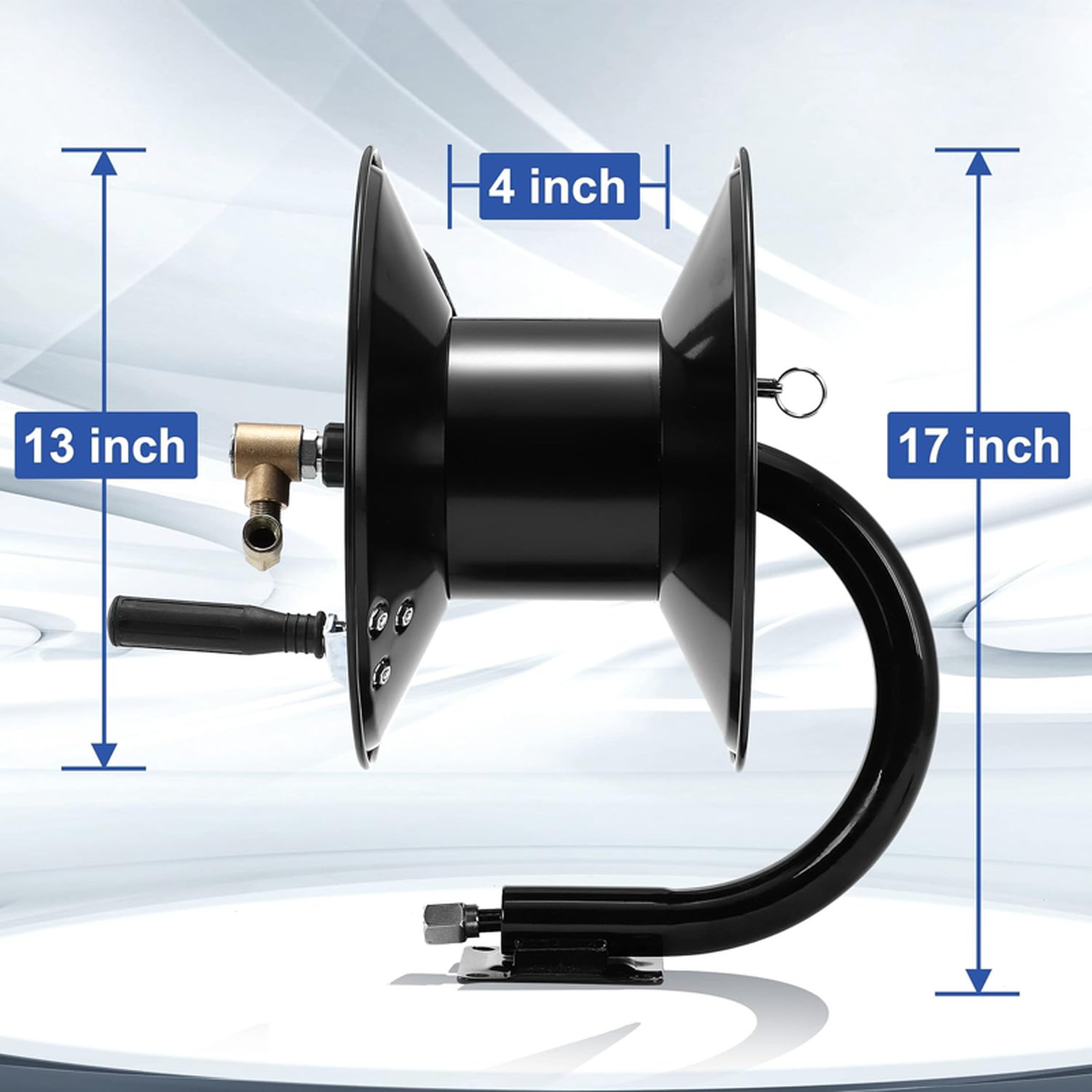Pressure Washer Hose Reel 100ft x 3/8″ / 150ft x 1/4″, 4000 PSI | Heavy Duty