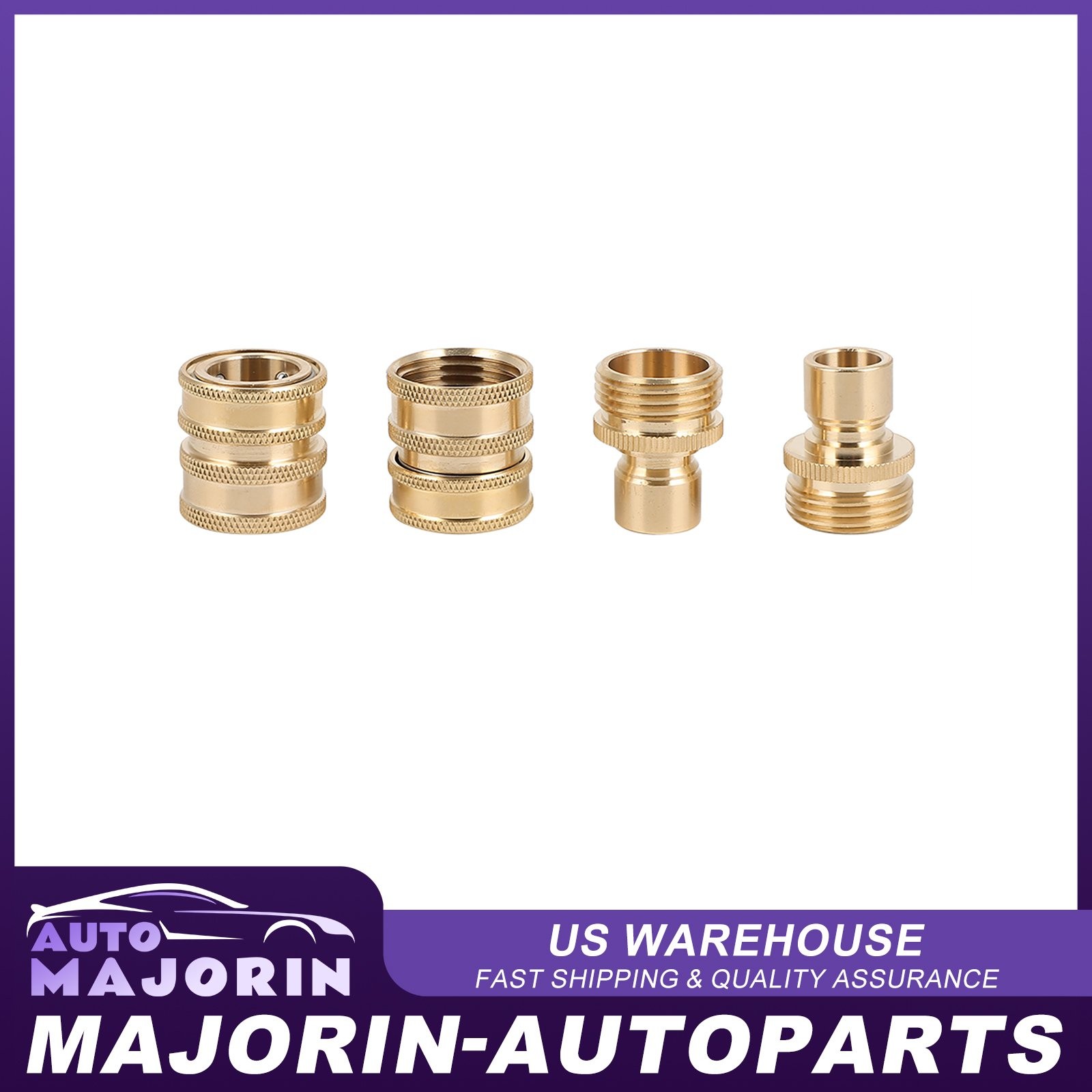 3/4″ Garden Hose Quick Connect Water Hose Fit Brass Female Male Connector 2PCS