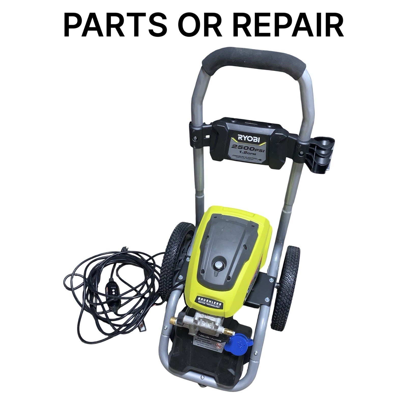 RYOBI 2500 PSI 1.2 GPM High Performance Cold Water Electric Pressure Washer PART