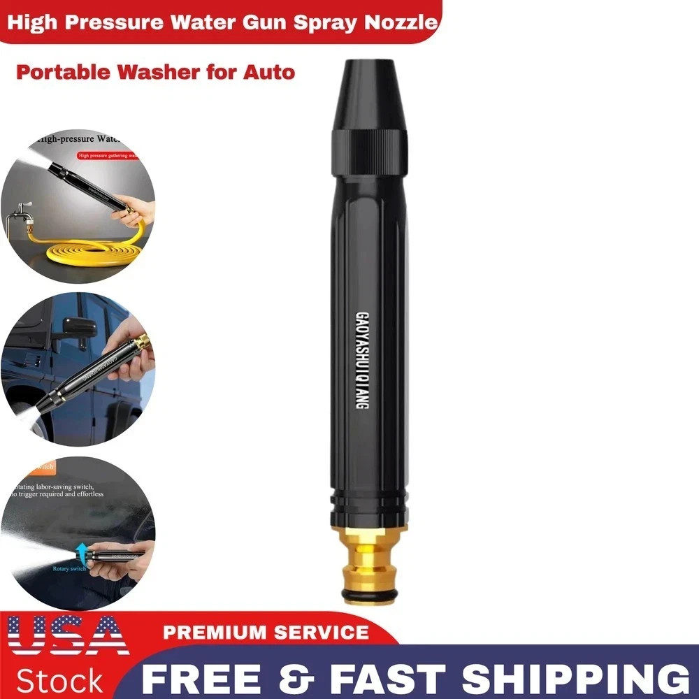 High Pressure Car Wash Water Gun Spray Nozzle Portable Washer Tool for Auto USA