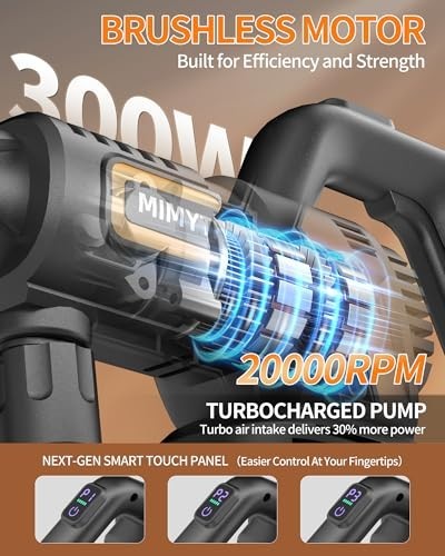 Cordless Pressure Washer 1200PSI, Battery Powered, Handheld, 4.0Ah, 6-in-1 Nozzl