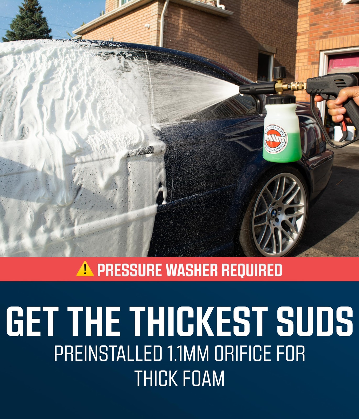 Foam Cannon for Pressure Washer (Wide Mouth) – Car Wash Snow Foam Cannon Lanc…