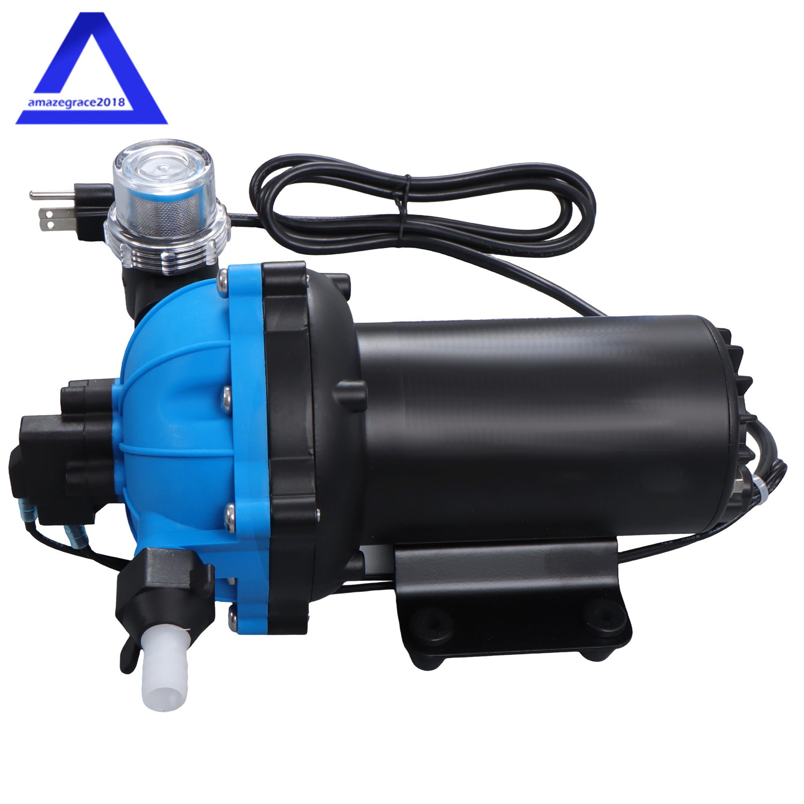 110V AC Water Diaphragm Pump 5-chamber 6 GPM 80 PSI Self Priming RV Water Pump