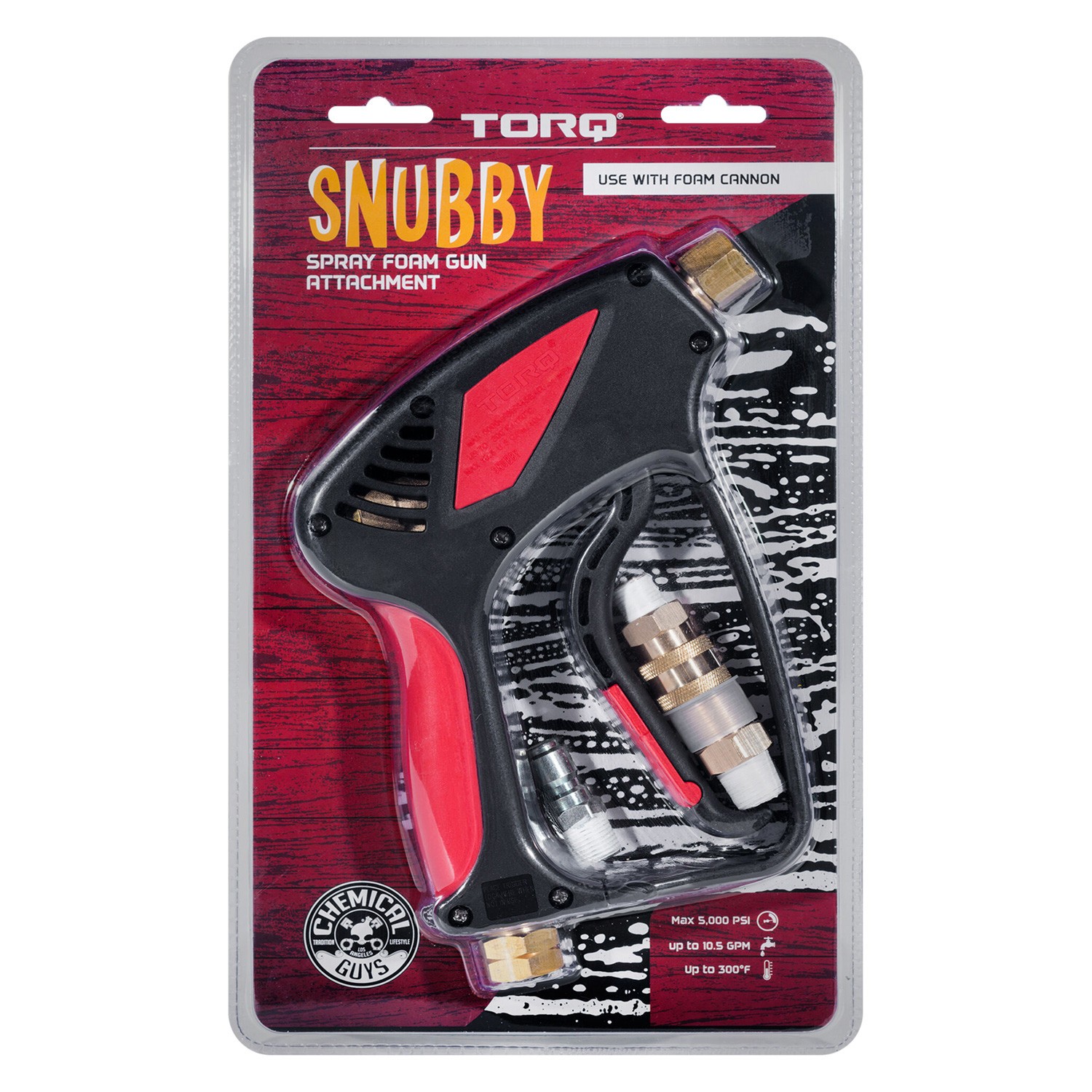Chemical Guys TORQ 5000 psi Snubby Spray Gun w Foam Cannon Attachment