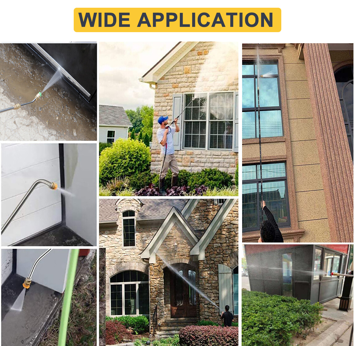 4000PSI High Pressure Washer Extension Wand Replace Lance Gutter Cleaner Nozzle