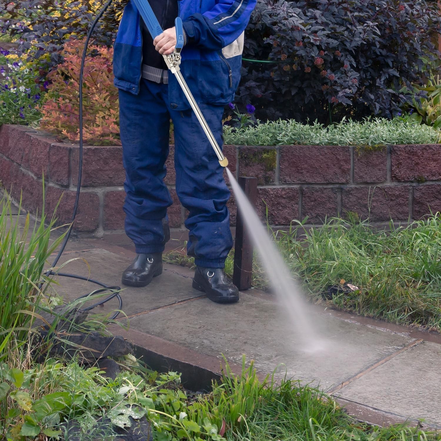 Stainless Steel Hydro Jet Power Washer Wand – Perfect for Car & Gutter Cleaning
