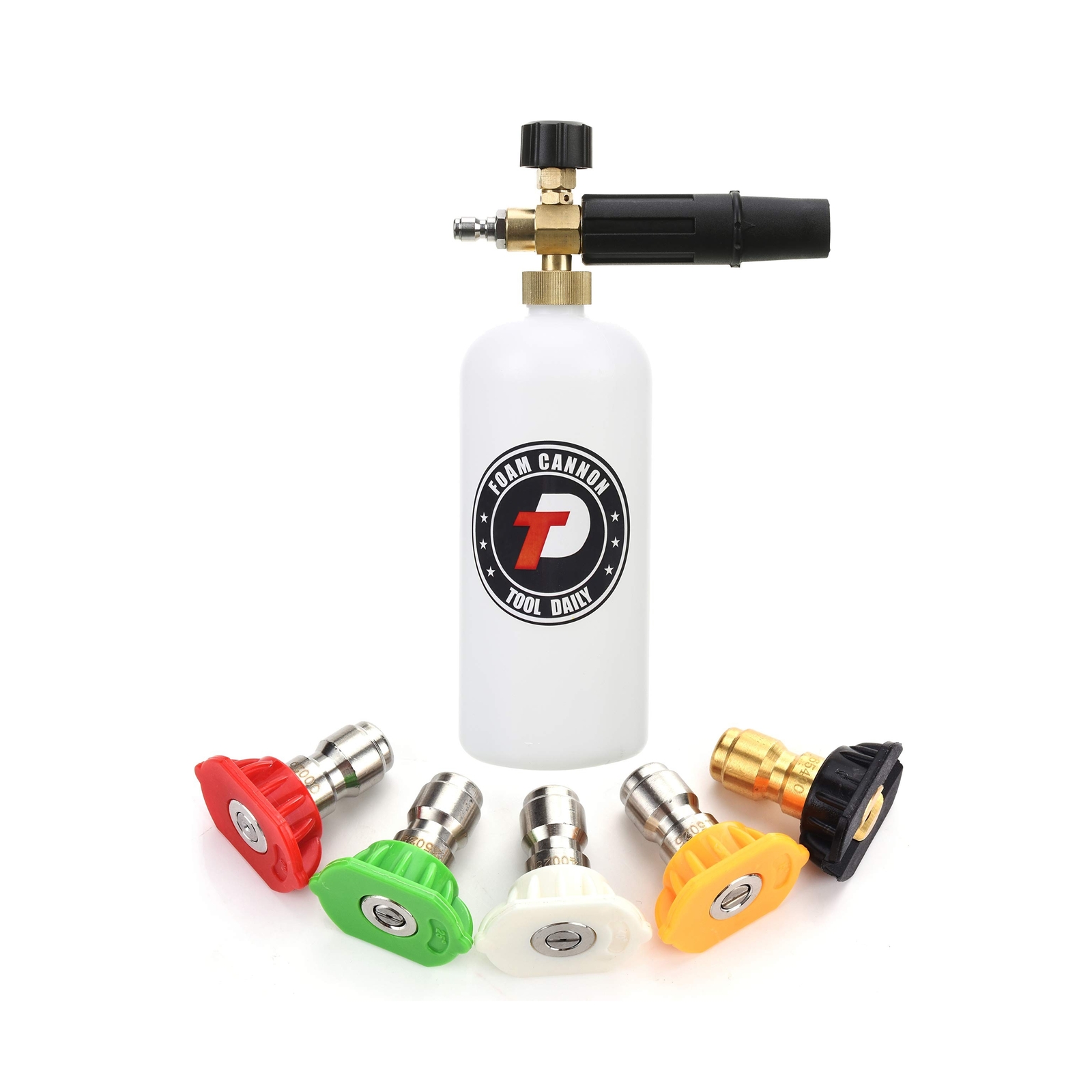 Tool Daily Foam Cannon with 1/4 Inch Quick Connector, 1 Liter, 5 Pressure Was…