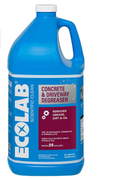 ECOLAB 1 Gal. Concrete and Driveway Degreaser Concentrate Pressure Wash,