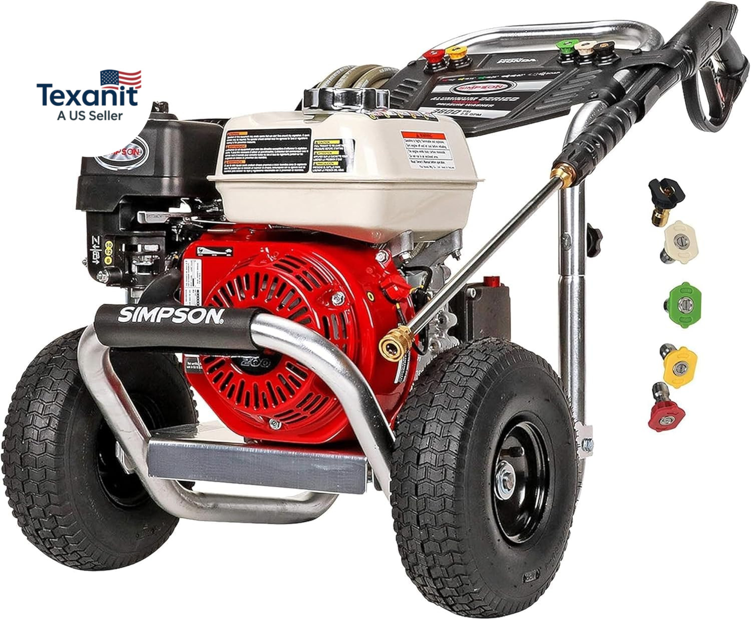 Simpson 3600 PSI Gas Pressure Washer, 2.5 GPM Commercial Power Washer, Cold Wate