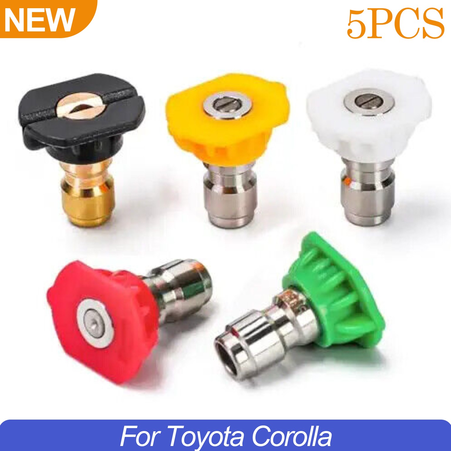 5X Pressure Washer Spray Nozzle Set Quick Connect 1/4″ High Power Tips