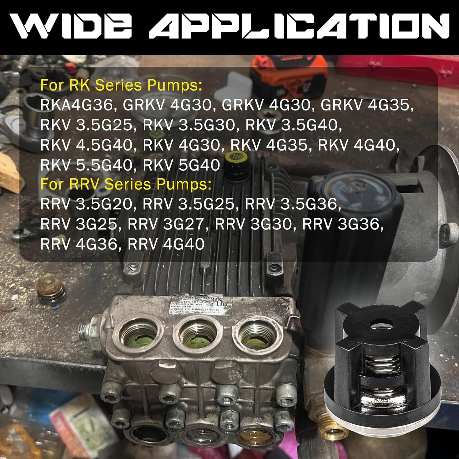AR1828 Check Valve + AR1857 Packing Kit for Annovi Reverberi 18mm XR RK RKV RKA