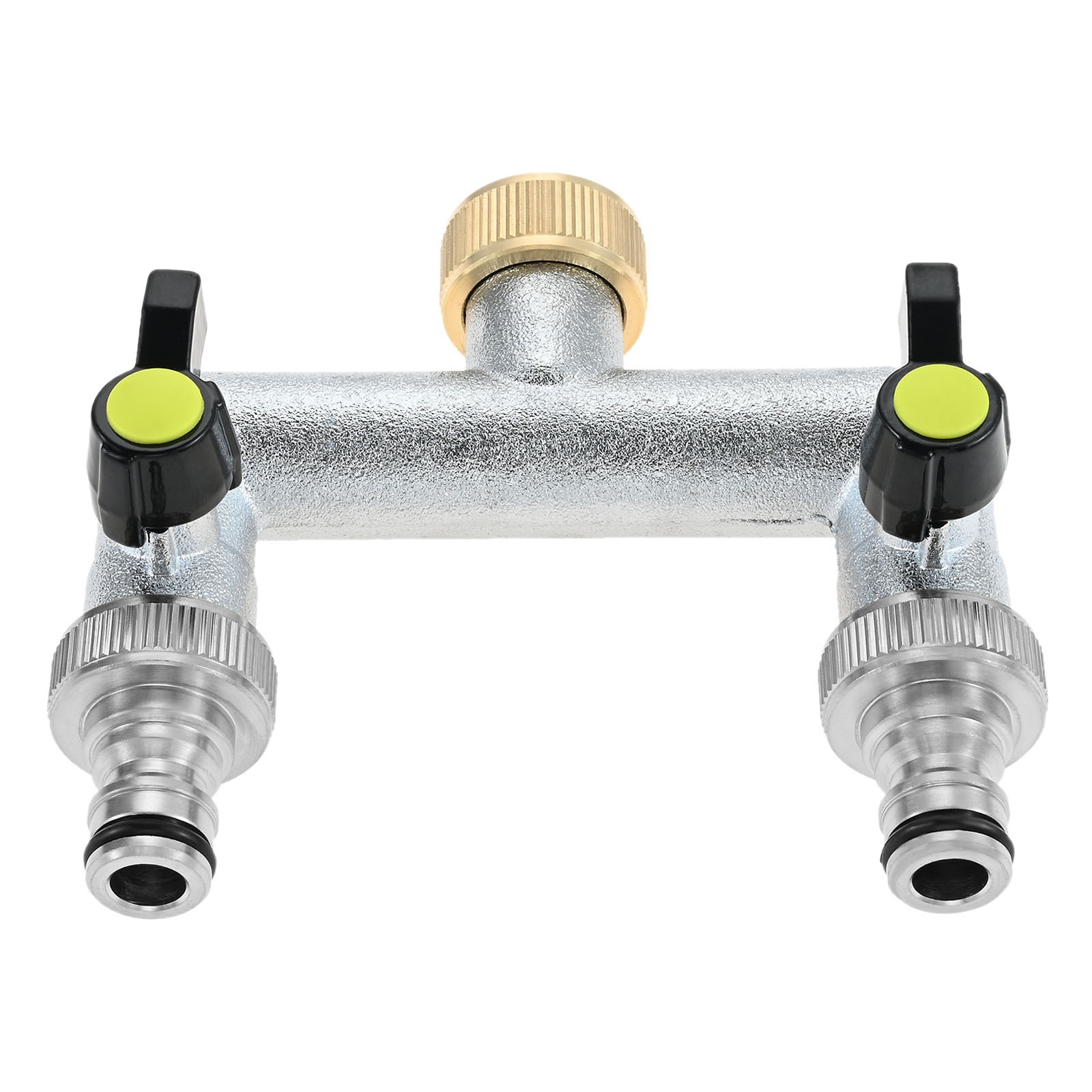 2-Way Tap Water Connection Distributor Kit Brass Parts 3/4″ with Shut-off Valve