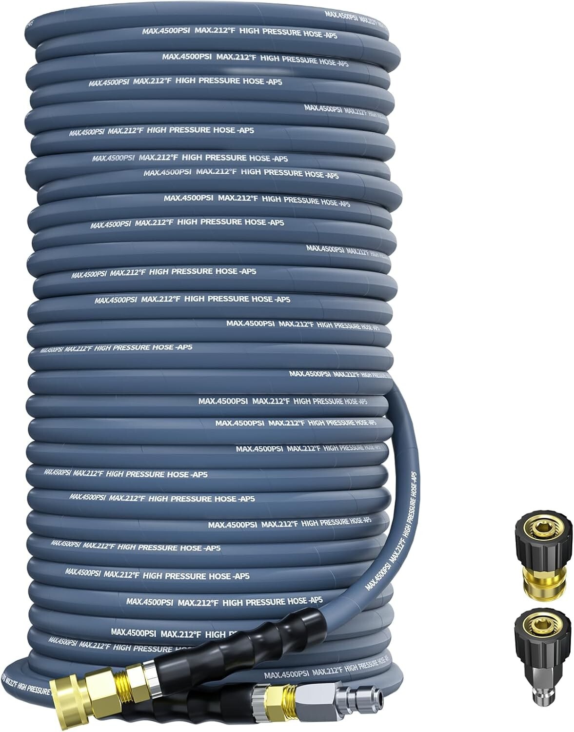 200FT 4500PSI 3/8″ Pressure Washer Hose 2-Braid Kink Resistant Power Hose QC
