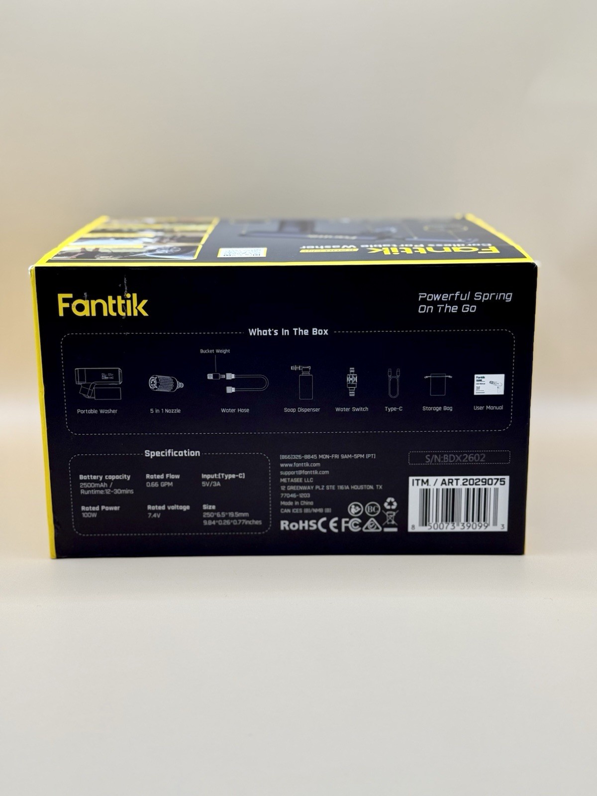 Fanttik K200 Flip Cordless Foldable Cold Water Pressure Washer w/ 5-in-1 Nozzle