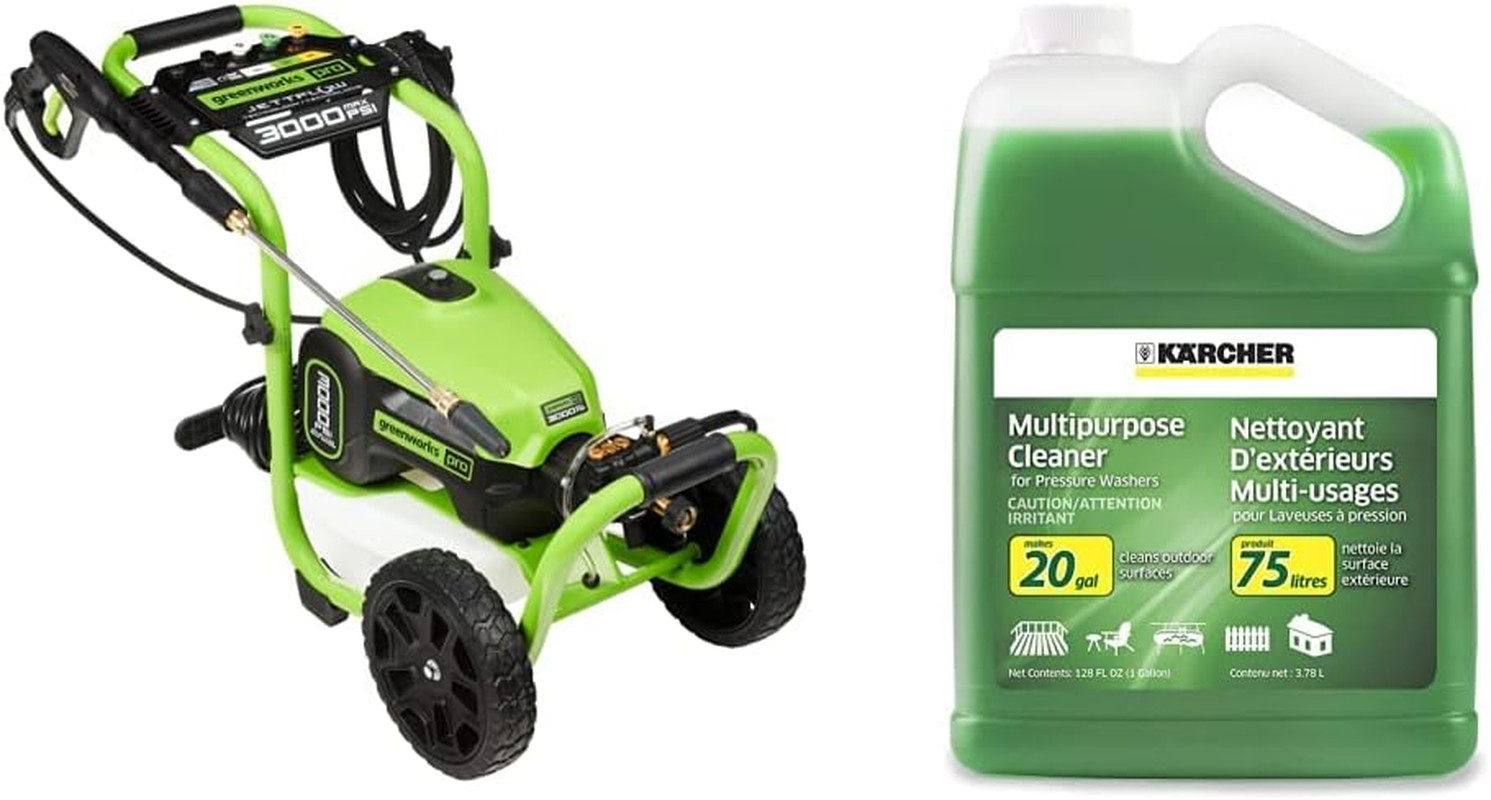 3000 PSI Electric Pressure Washer & Karcher Multi-Purpose Soap – 1 Gallon