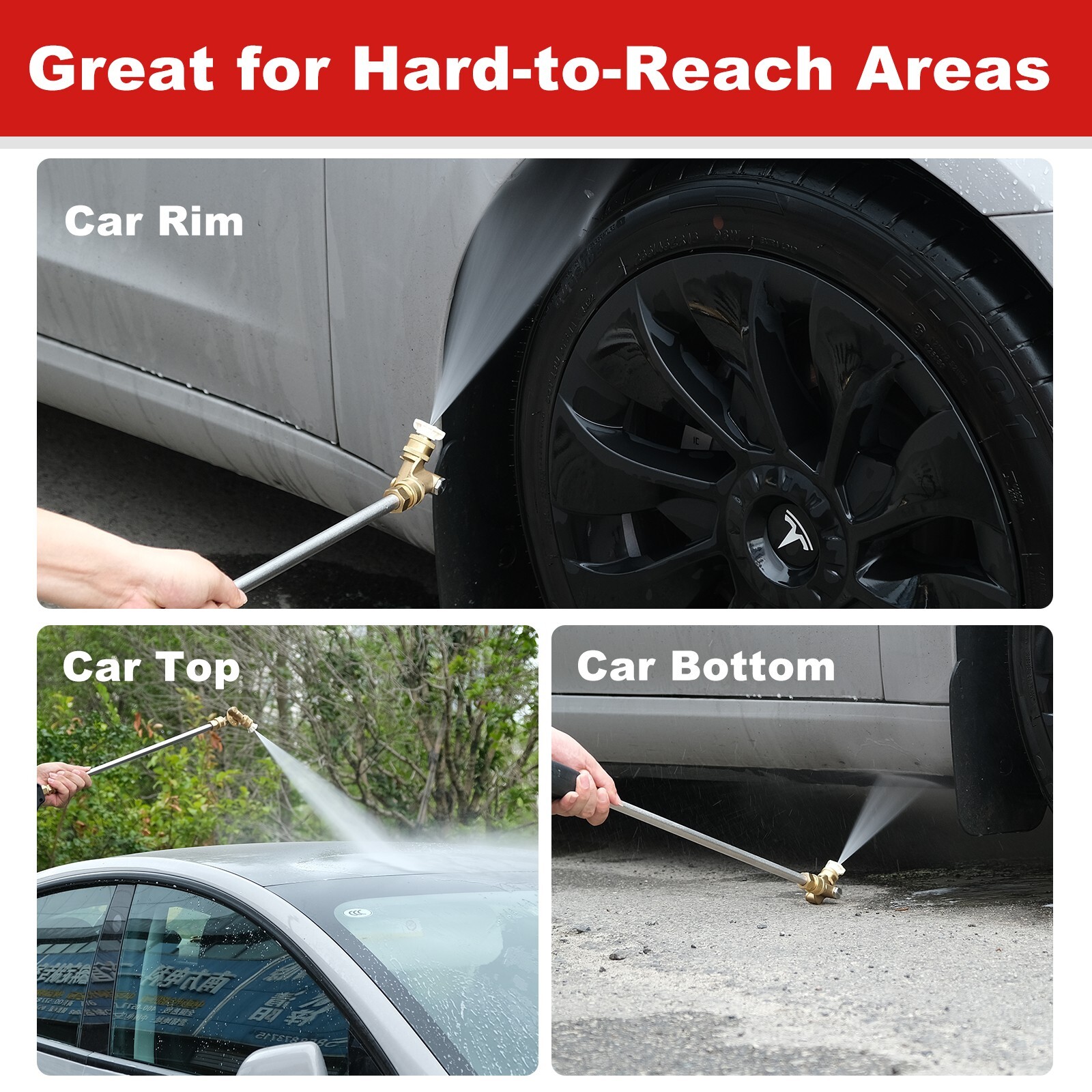 High Pressure Washer Nozzle Tips Wand Pivot Coupler Gun Power Spray Kit 5000 PSI