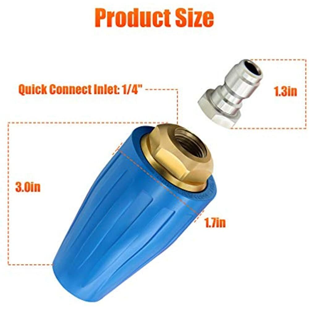 Turbo Rotating Nozzle 5000 PSI 4 GPM For Honda Karcher Power Pressure Washer