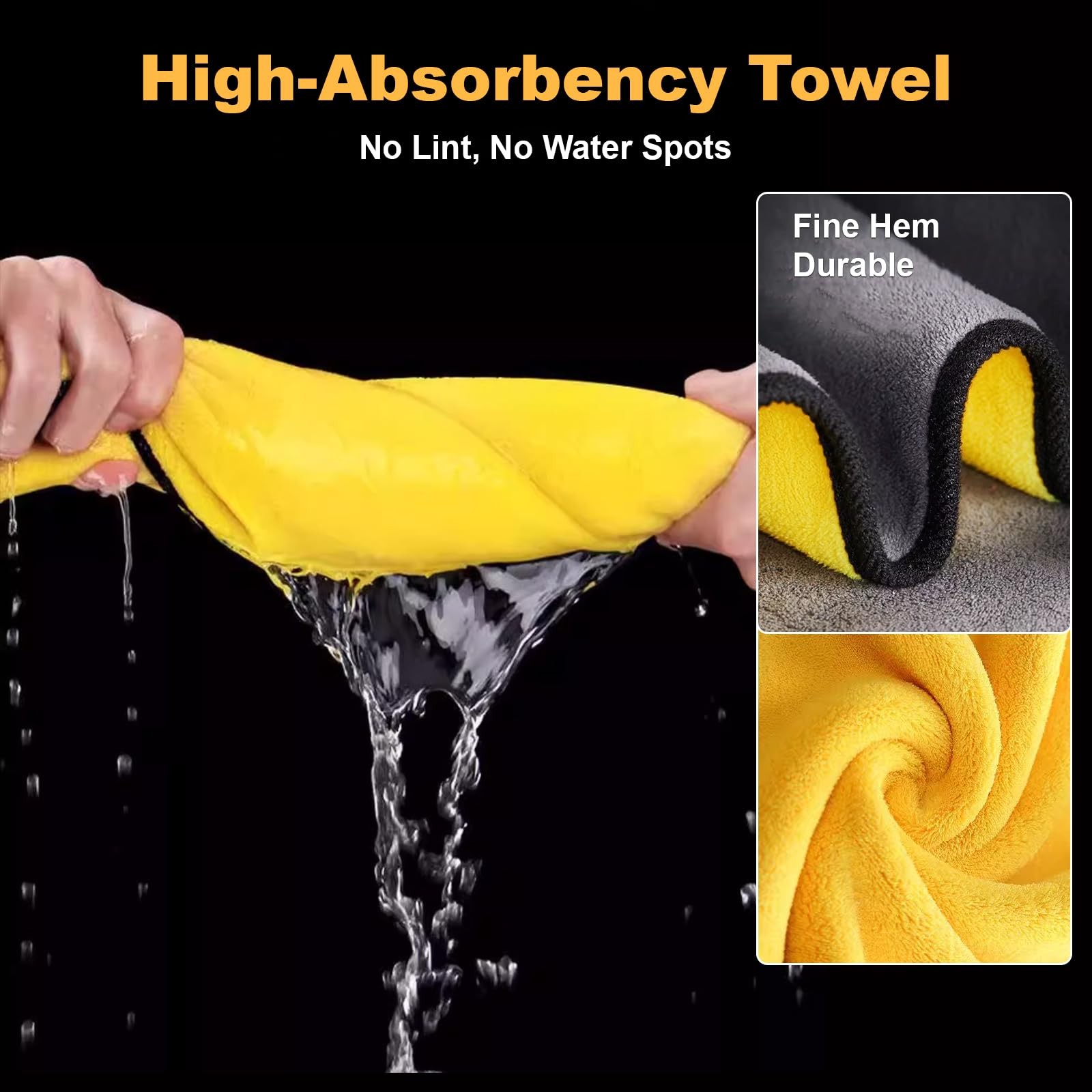 Faqeegi 9PCS Professional Wheel Detailing Kit – Microfiber Flat Rim Brush 9
