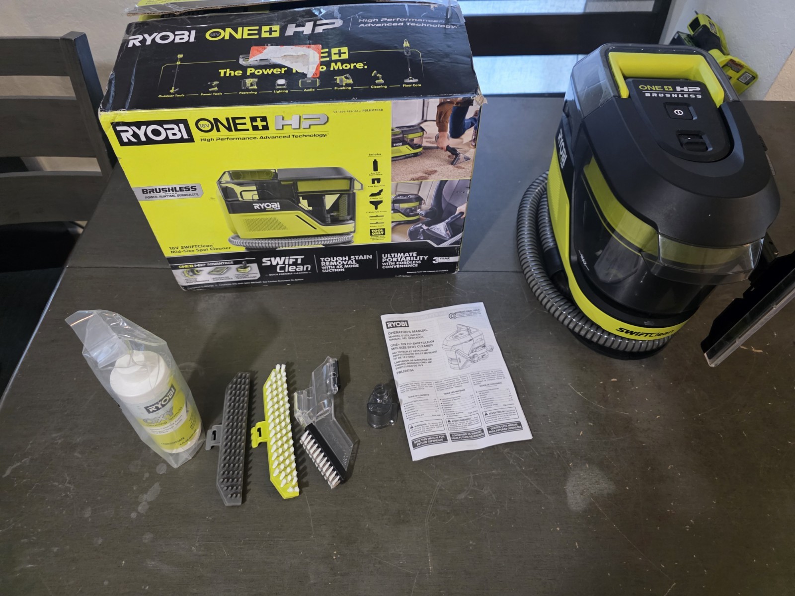 RYOBI HP 18V Brushless Cordless SWIFTClean Mid-Size Spot Cleaner (Tool Only)