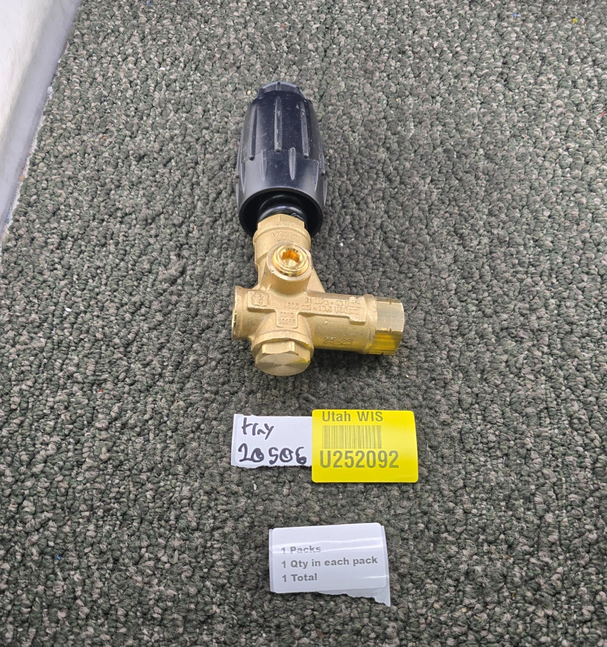 VRT3 3/8-inch Female NPT Heavy-Duty Unloader Valve Brass Body 4500 PSI, 10.5 GPM