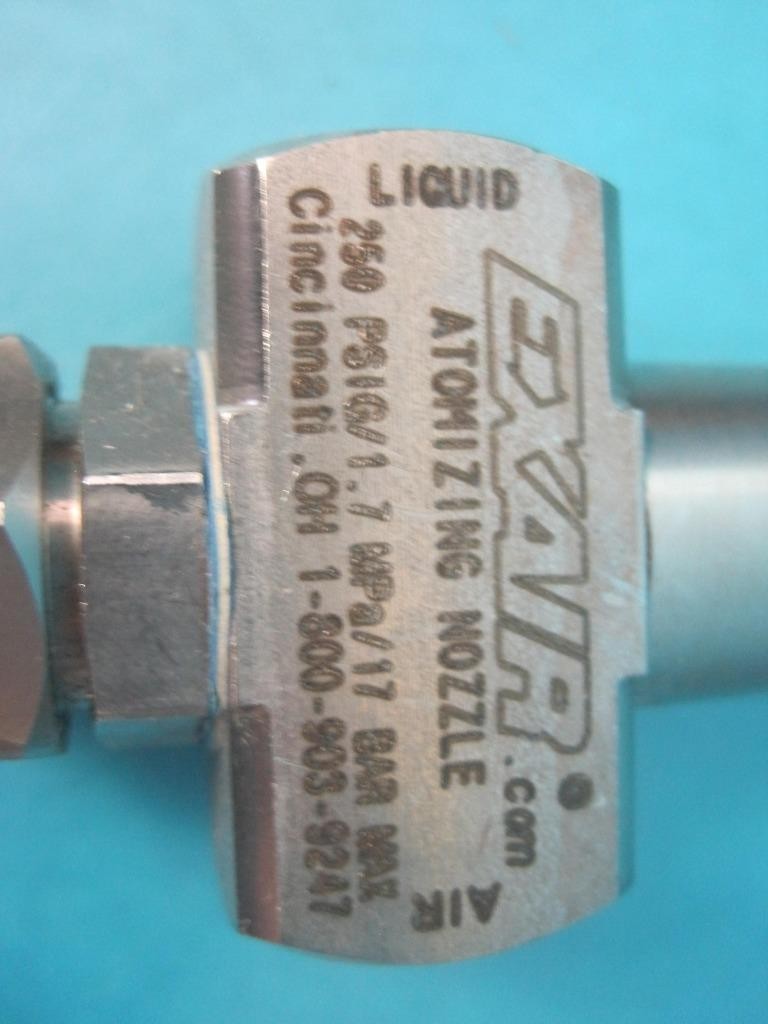 EXAIR Atomizing Spray Nozzle: Pressure, Low, 1 to 3.8 gph, 8″ Diameter No Drip