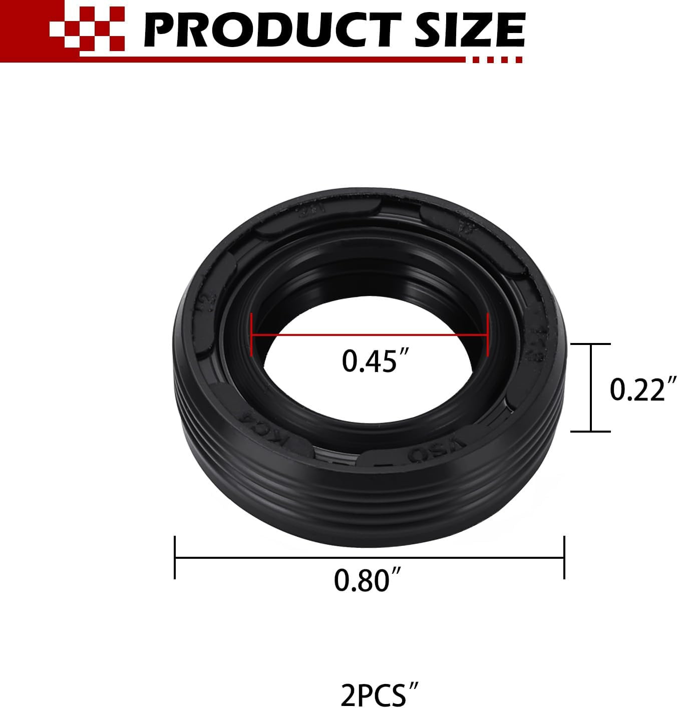 For Simpson Pressure Washer Pumps 7105741 Black Replacement Oil Seal Kit 3-Pack