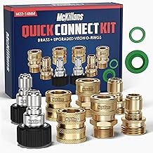 McKillans® Pressure Washer Quick Connect Kit, M22-14mm to 3/8″ Male Female Quick