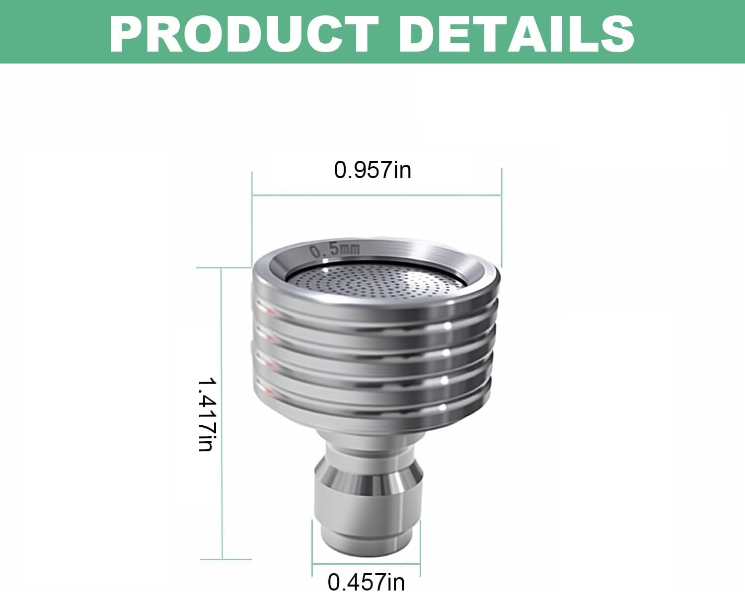 Stainless Steel Pressure Washer Shower Nozzle 1/4″ Quick Connect Adapter
