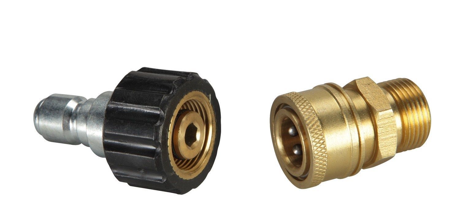 MTM M22 Pressure Washer Quick Connect Kit -M22 -14mm Plug And Brass M22 -15mm