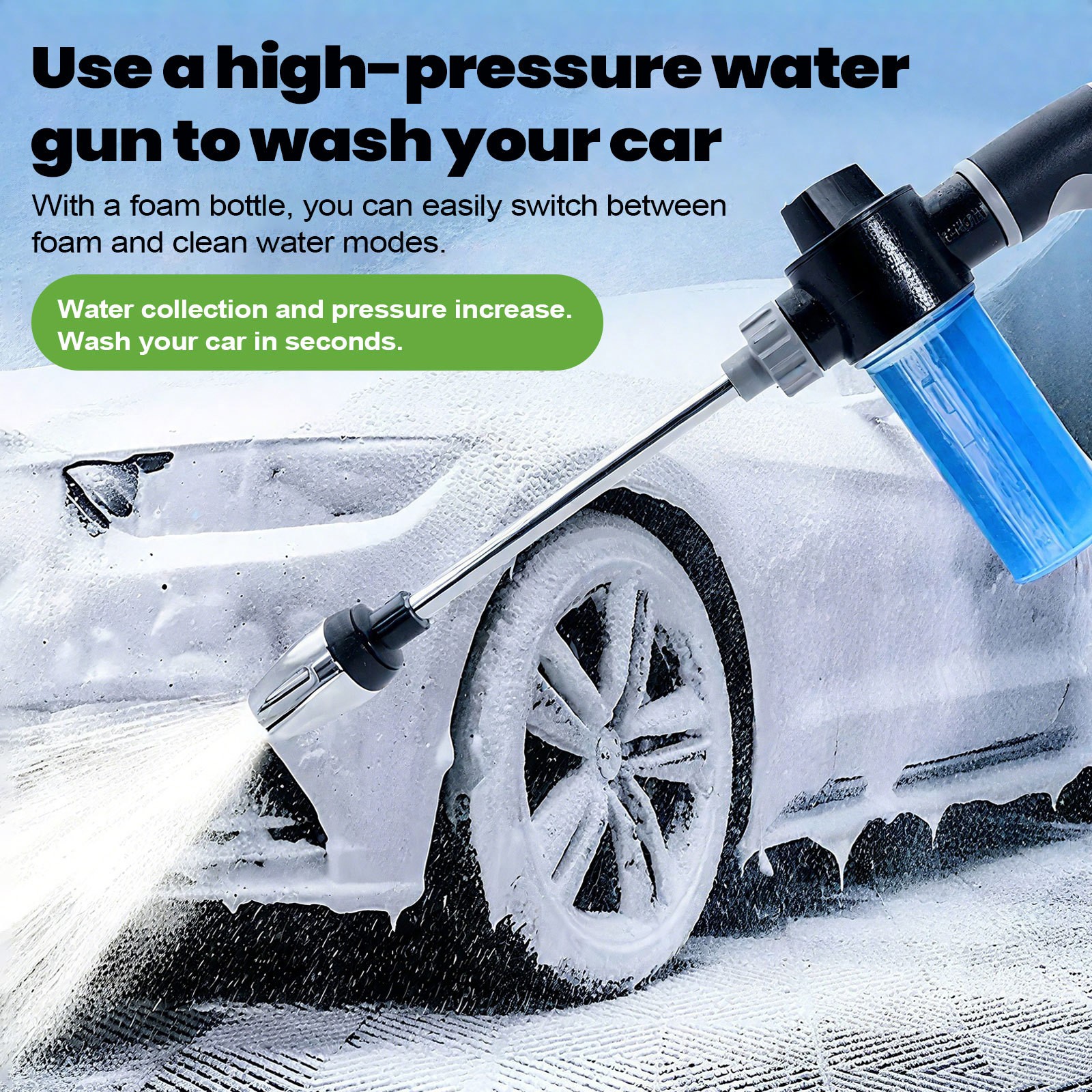 1PC/2PCS High Pressure Foam Sprayer for Garden Hose, Foam Gun Car Wash 8 Sprayer