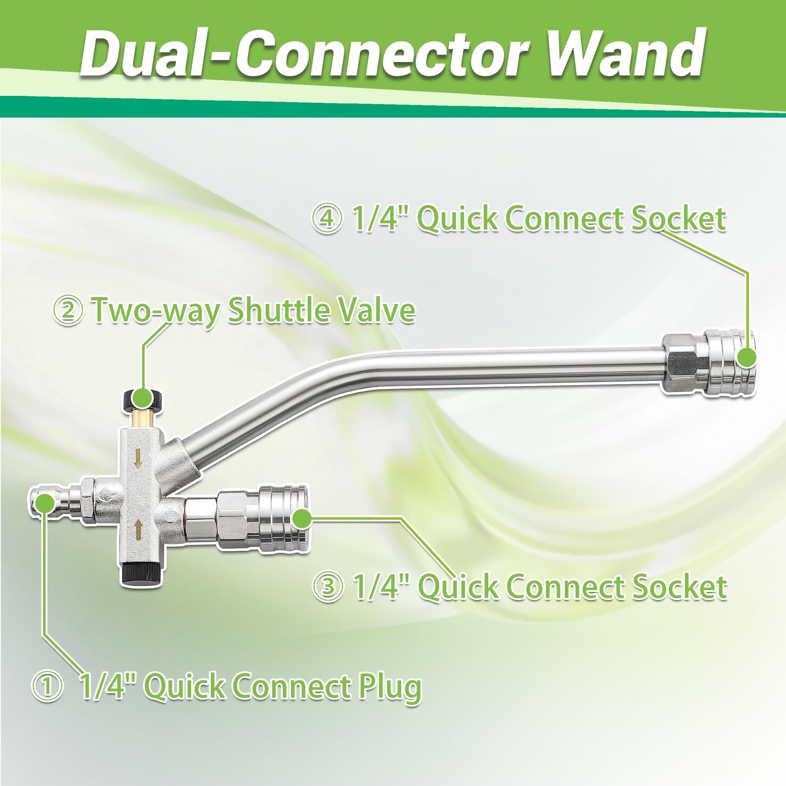 Dual Lance Pressure Washer Wand for Foam Cannon