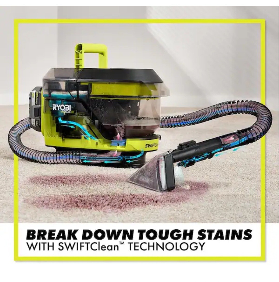 RYOBI HP 18V Brushless Cordless SWIFTClean Mid-Size Spot Cleaner (Tool Only)