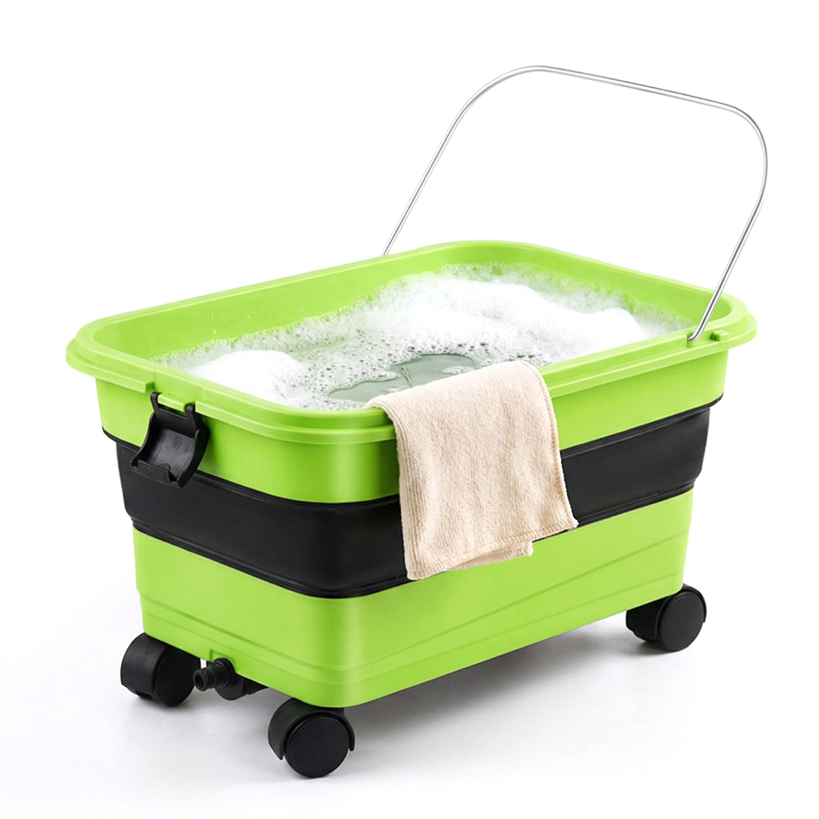 Window Car Cleaning Bucket Large with Handle Professional Cleaner Wash 22L Green