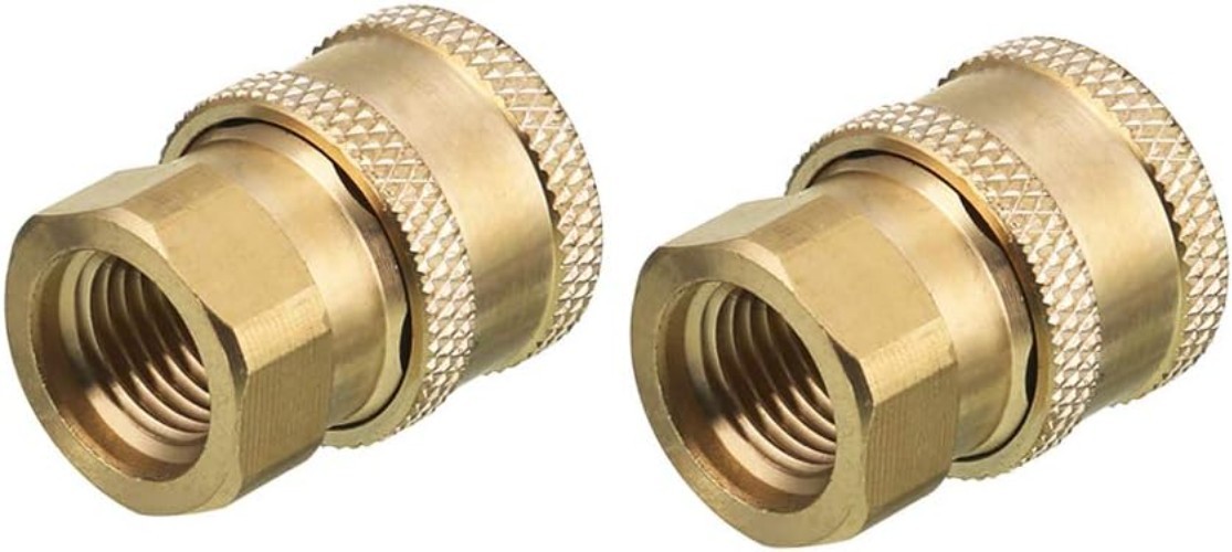 Brass Fittings – 1/4 Inch Quick Connect to Female NPT Coupler, 2-Pack