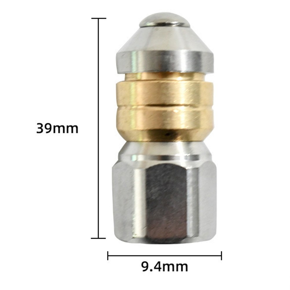 Stainless Steel 2 in 1 Pressure Washer Nozzle with 360 Degree Rotation