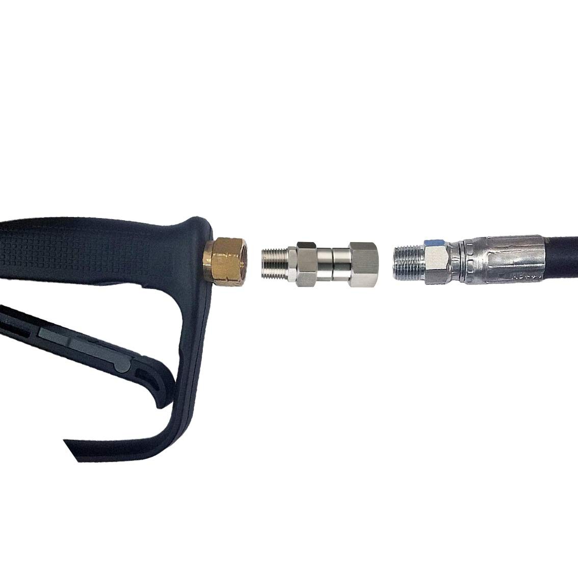 Pressure Washer Swivel 3/8 Inch NPT Male Thread Fitting Stainless 4500 PSI