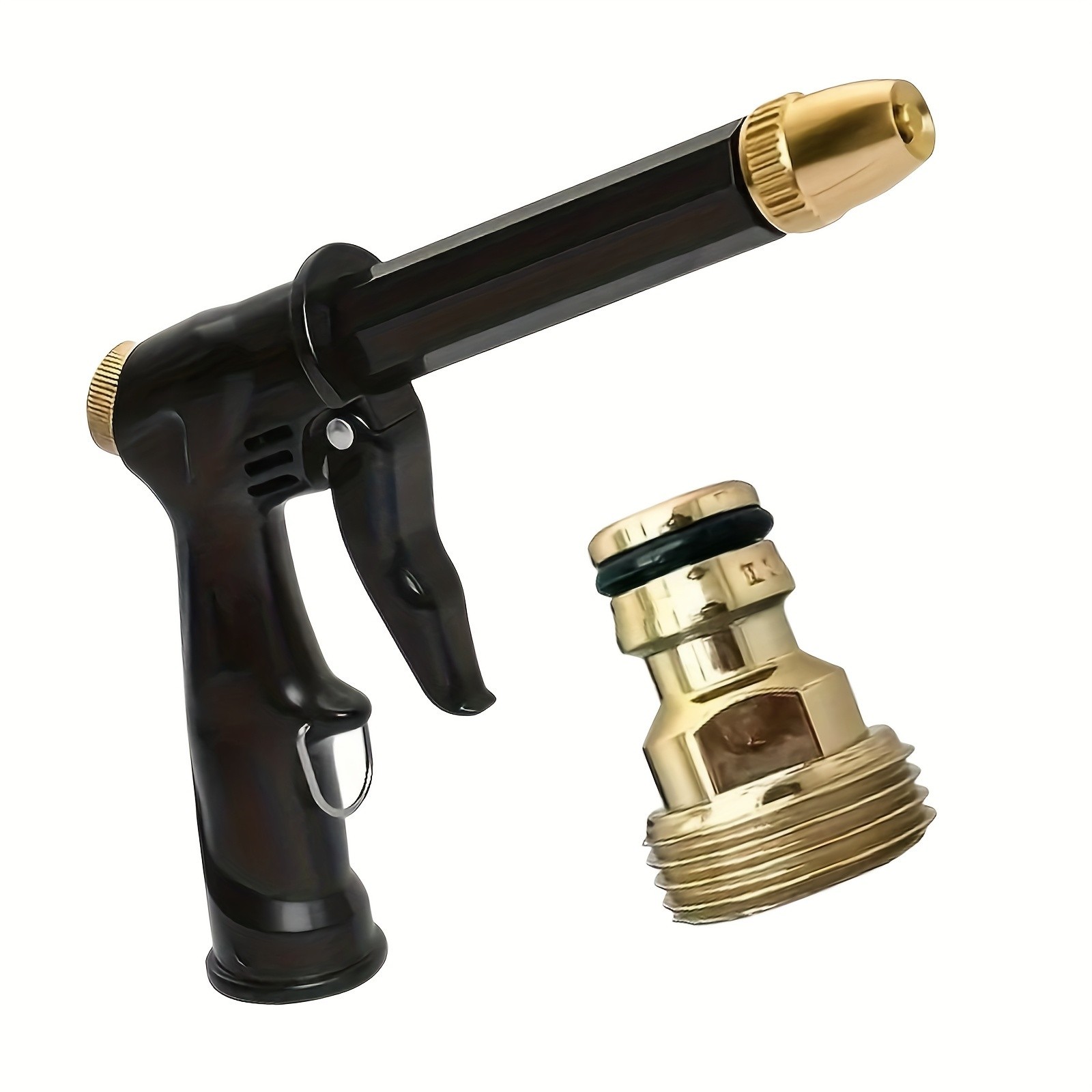 High Pressure Water Gun – 360° Rotating Nozzle, American Thread for Car & Patio